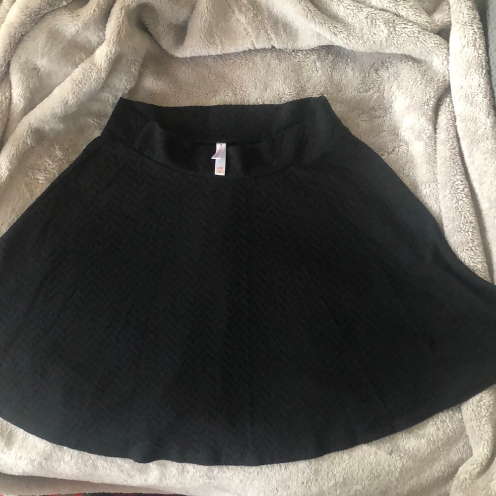 Black chevron patterned circle skirt